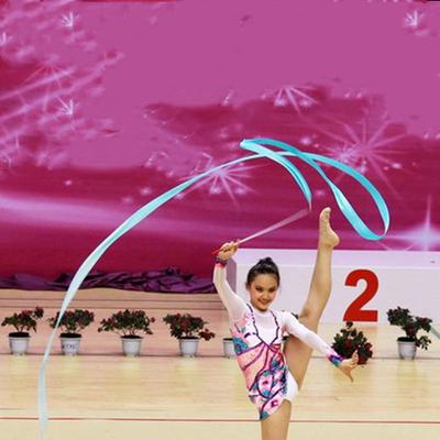 2/4/6M Colorful Rhythmic Gymnastics Artistic Gymnastics Ribbons Indoor Fitness Ribbons Sports Equipment Dance Ballet Supplies