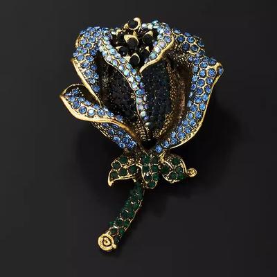 Exaggerated Rose Brooch, High-End Women'S Exquisite Retro Brooch, Niche Design, Pin, Suit And Accessories