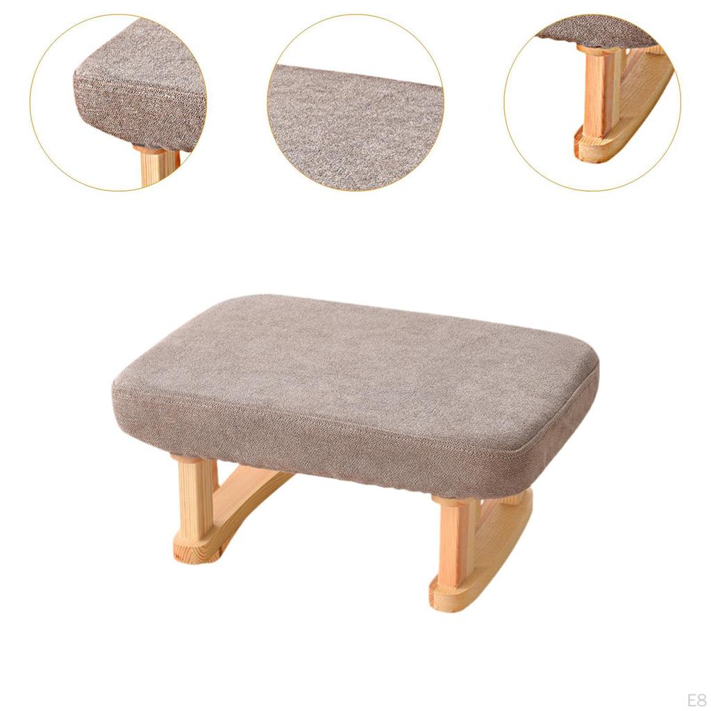 Ottomane Fußstütze mit Holzbeinen für Zuhause und das Büro