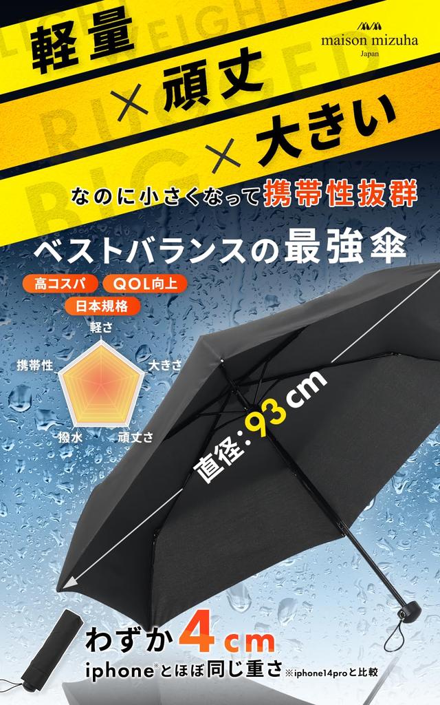 Lightweight folding rain umbrella neat large for storage bag umbrella, white, foldable, umbrella, case, storage, size, sturdy, windproof,
