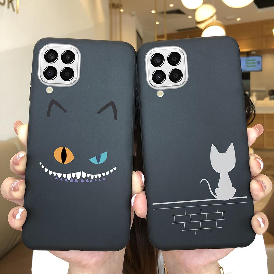 For Samsung Galaxy M33 5G Case Heart Cartoon Silicone Matte Shockproof Phone Cover For SamsungM33 GalaxyM33 M 33 Funda Shell TPU