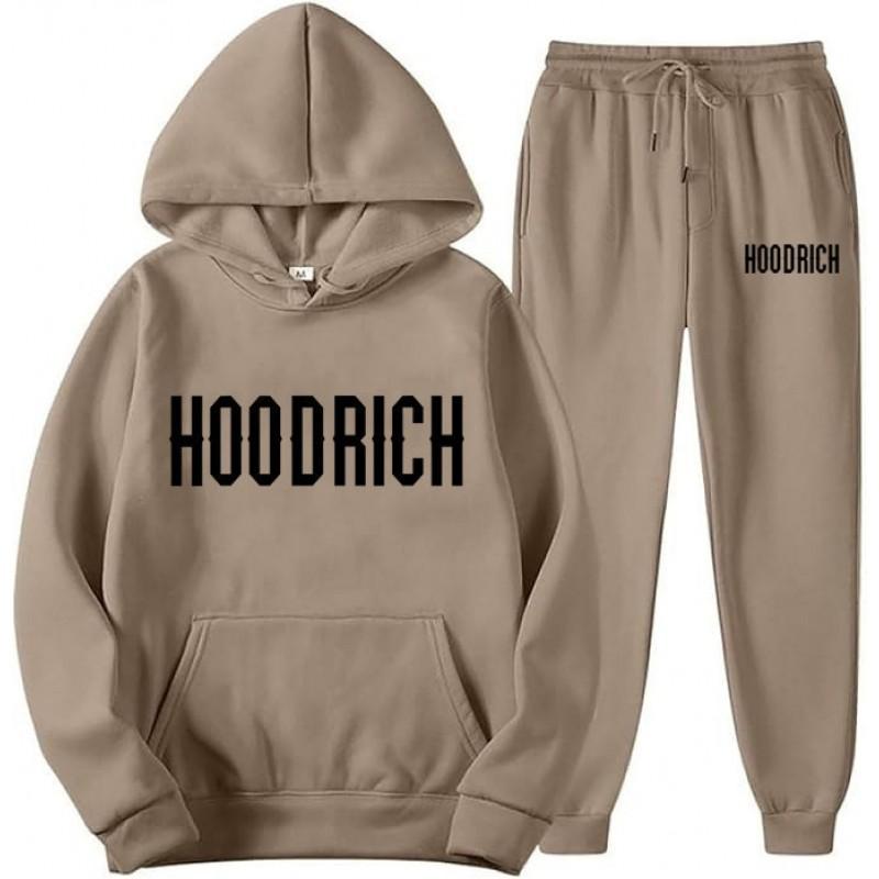 Mens Hooded Tracksuit Set Long Sleeve Sweatshirt Pants Casual Sportswear