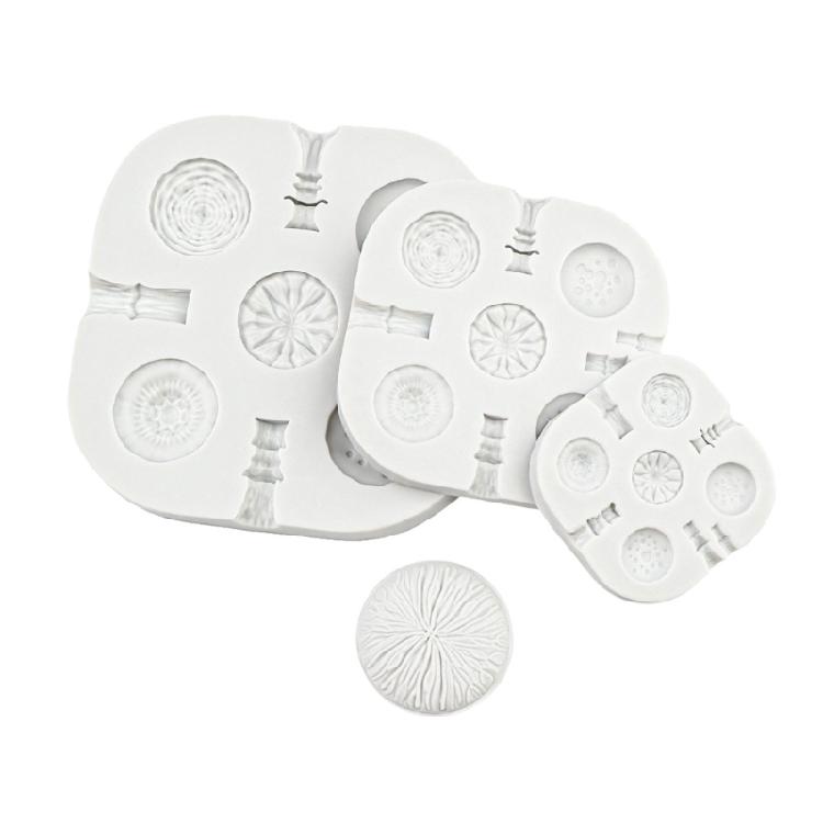 3 st Realistisk Svamp Silikon Tårtform För Bakning Dekorationer Fondant Choklad Och Hantverksuppgifter