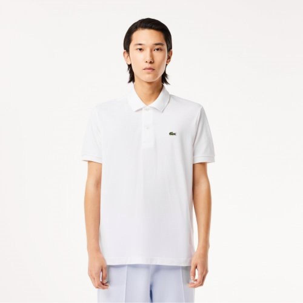 

LACOSTE Мужская рубашка-поло классического кроя с короткими рукавами [белый] 004