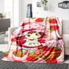 1pc Princess Strawberry13 Blanket, Gift, for Men and Women, Soft Blanket, Good for Sofa Bed Couch Travel, Lightweight Flannel Blanket