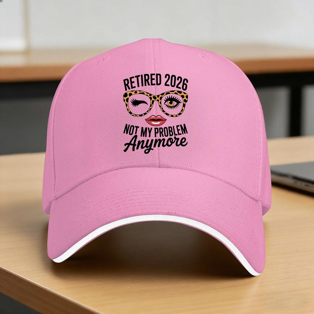 Retired  Not My Problem Anymore Leopard Sun Baseball Cap Summer Unisex-Teens  Custom Diy Hip Hop Hats Rock Baseball Caps