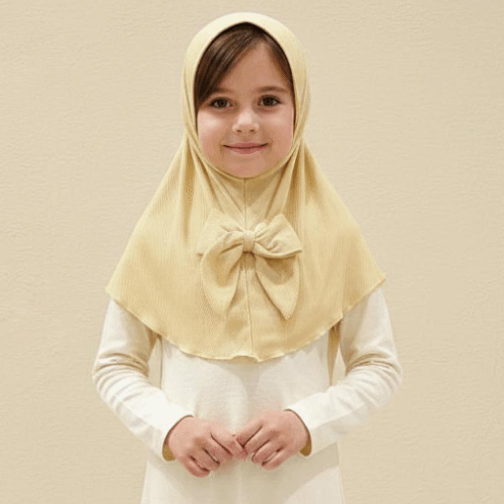 Pre-Stitched Design Kids Instant Hijab Breathable Ethnic Style Turban Traveling Abroad Essentials