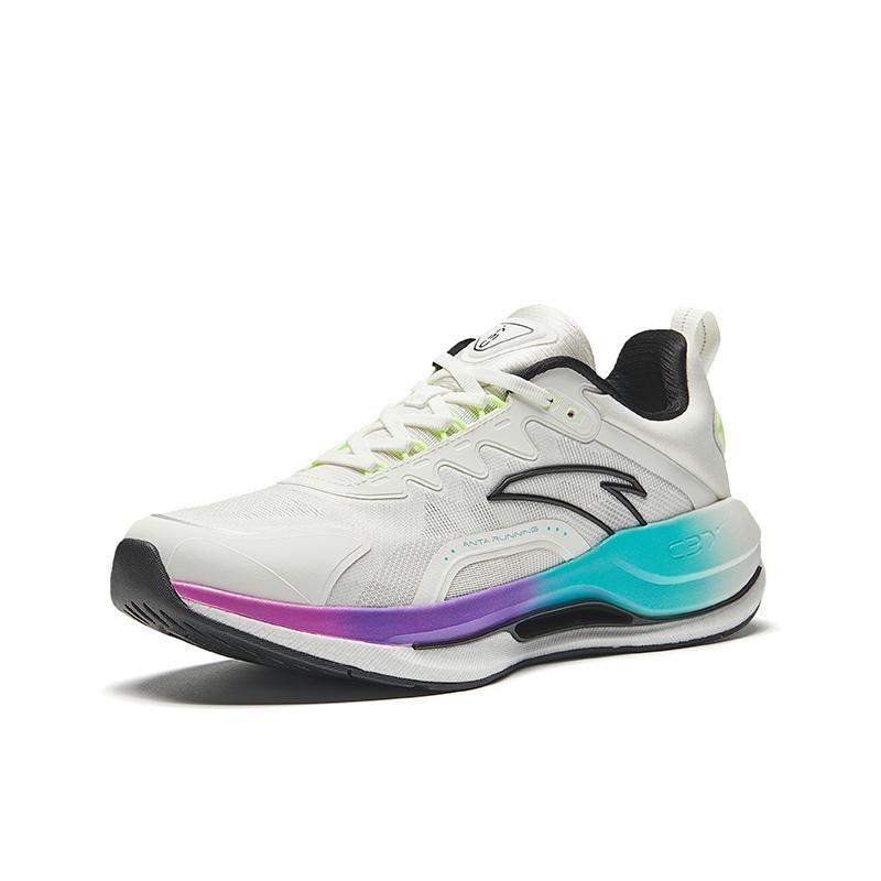Anta Men Running Series Minimalist Cushioned Anti-Slip Wear-Resistant Low-Top Casual Sprint Running Shoes White 912435537-6