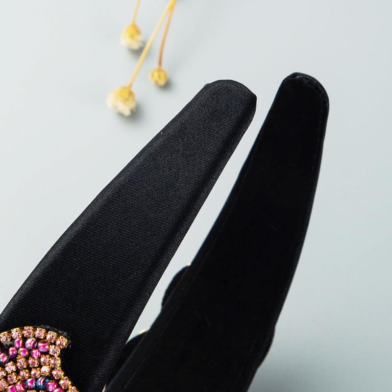 Damska kolorowa opaska do włosów z kryształkami, luksusowa, szeroka, ciężka, robocza, nakrycie głowy