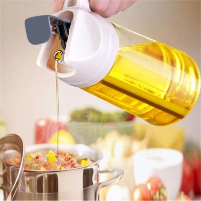 1 Stück Glasölflasche mit automatischem auslaufsicherem Deckel und ergonomischem Griff - BPA-frei Skalenmarkierungen Großvolumige Ölflasche