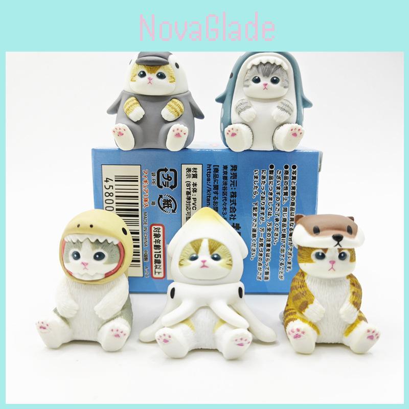 Adorable Cat Happiness Sandy Marine Life Sitting Series Octopus Penguin Model Toy