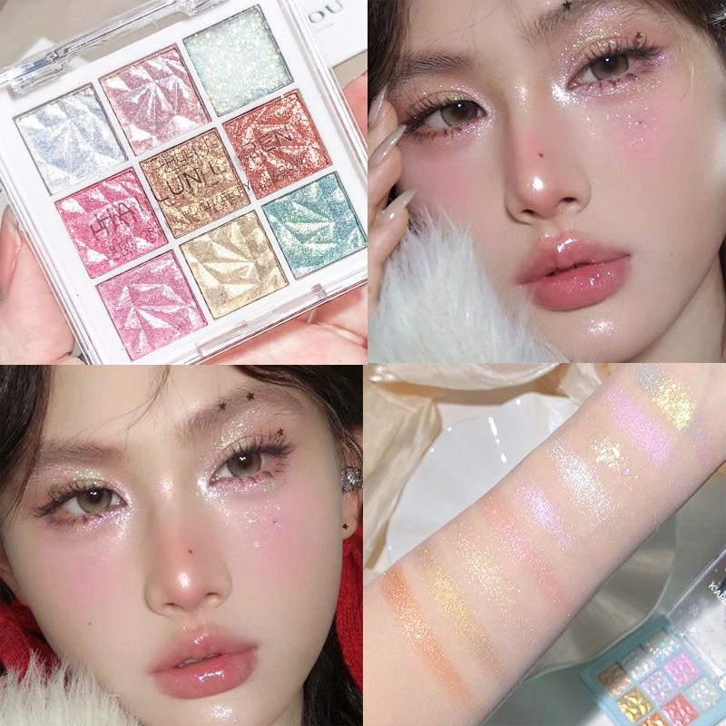 

Палетка мерцающих теней для век Helen Liren, 9 цветов