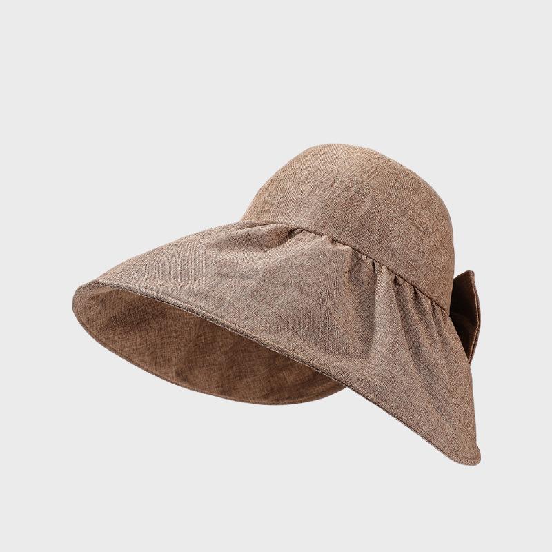 Women's Summer Foldable Solid Color Fisherman Hat Women's Sunscreen Sun Hat