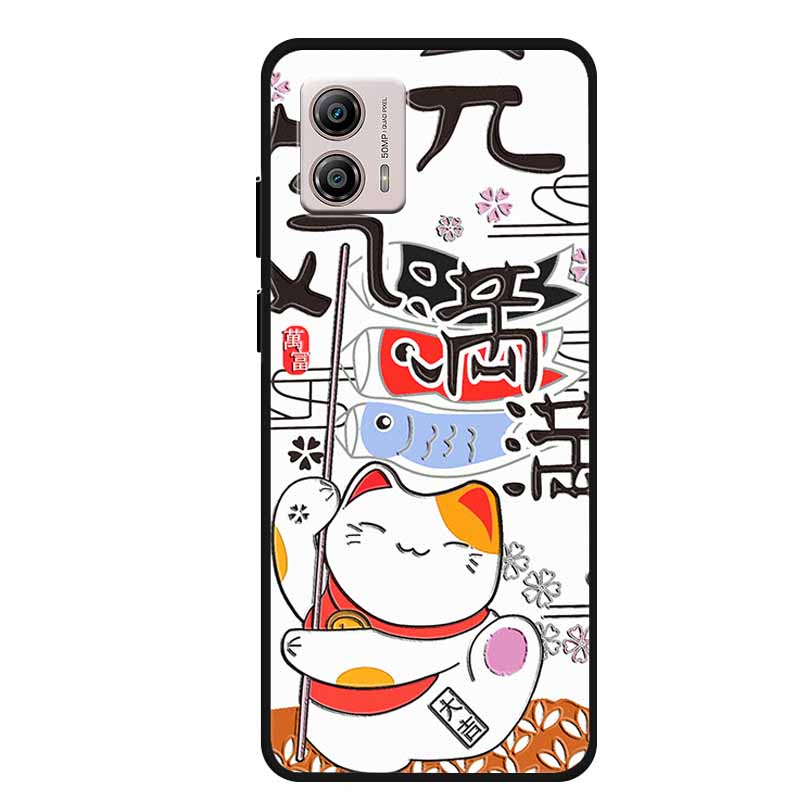 

For Moto G53 Case 3D Flower Emboss Soft Silicone Phone Back Cover Case For Motorola Moto G53 5G Funda MotoG53 Capa Painted Coque Moto G53 5G