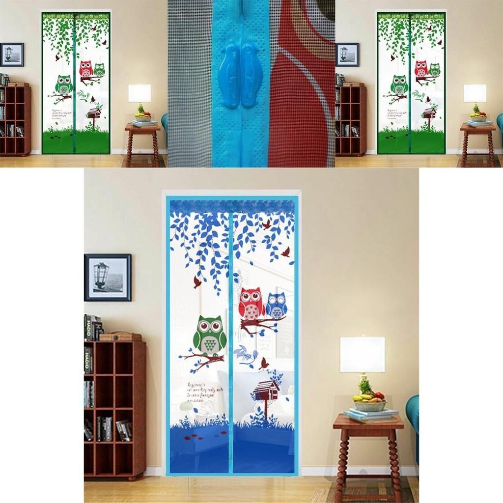 Elegant Owl Pattern 90/100*210cm Anti Mosquito Magnetic Mesh For Insect-free Homes