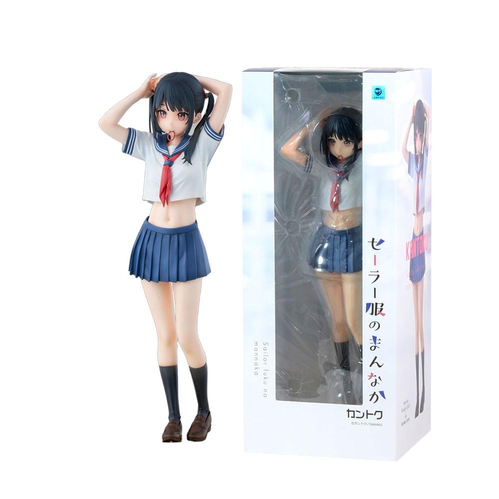 28CM Anime Sailor Fuku no Mannaka Figure Sailor Suit Stand Animation Model Toys Gifts Collection Decoration Ornaments PVC