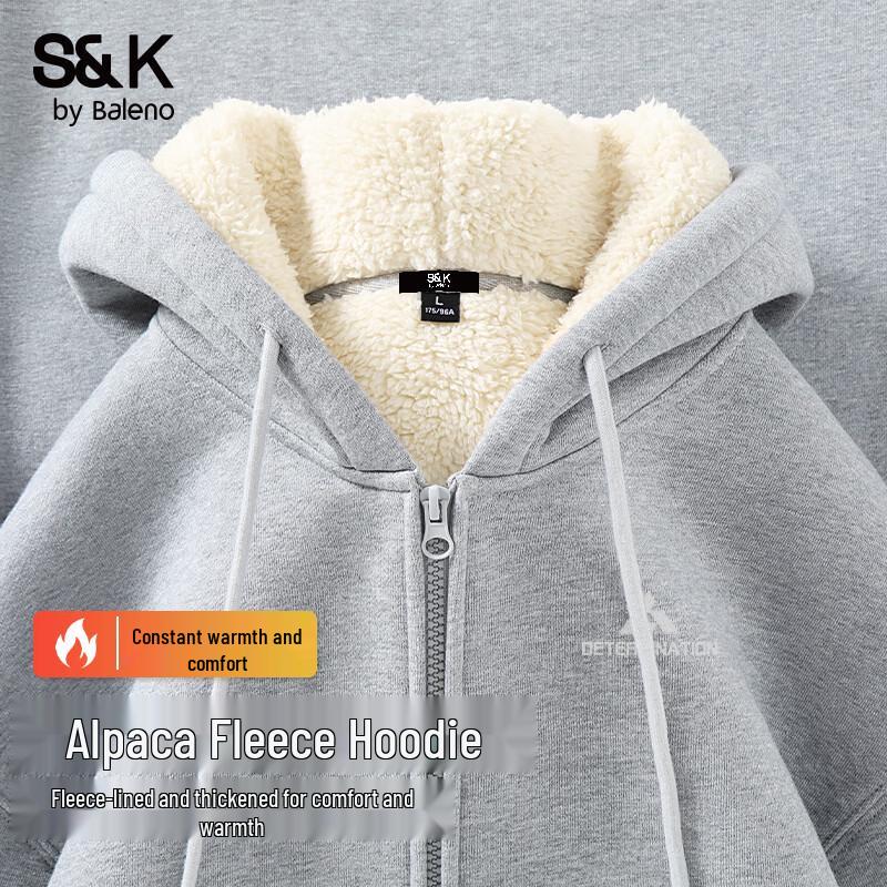 Baleno S&K Men s Heavyweight Fleece-Lined Hooded Cardigan 2XL