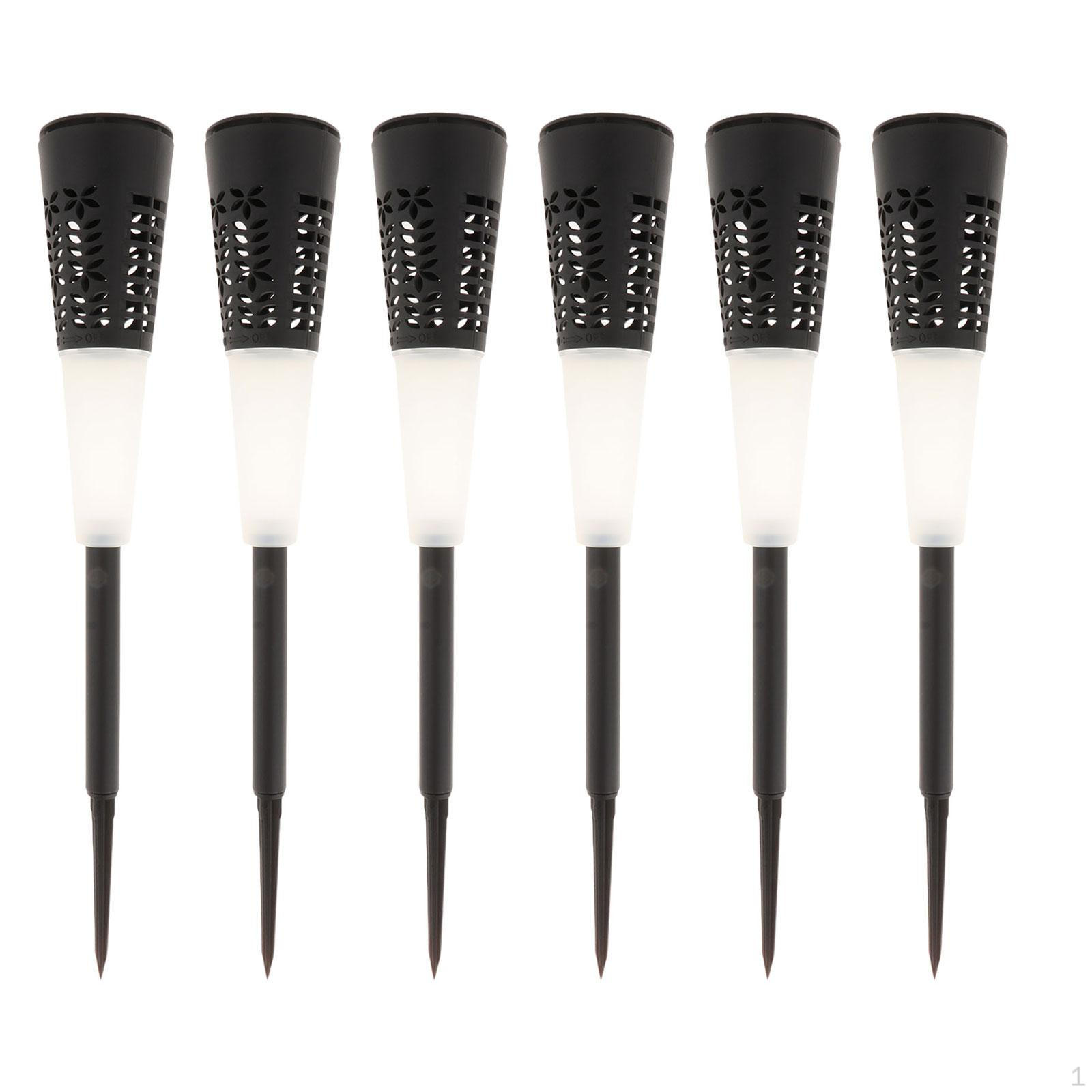 

6 шт. Солнечные газонные светильники, работающие от сети, уличные светильники IP65, водонепроницаемые, садовые украшения для теплый белый