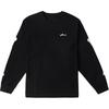 Vans Asiatische Künstler Kollaboration Rundhals Pullover Buchstaben Print Überschnittene Schultern Langarm T-Shirt Unisex T-Shirts Schwarz VN000JHG-BLK