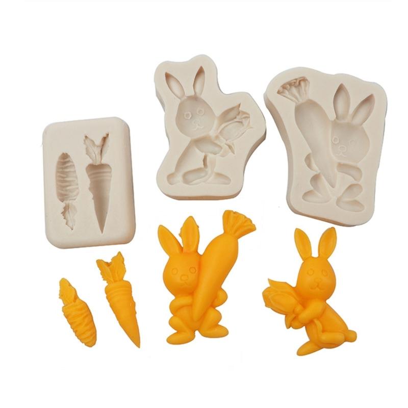Easter Bunny Silicone Mold Fondant Cake Border Mould Chocolate Mould Cake Decorating Tools Kitchen Baking Accessories