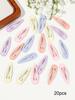 12/20Pcs Colorful Metal Snap Hair Clips 2 Inch Black Barrettes for Women Styling Non-Slip Waterdrop BB Hairpins Accessories