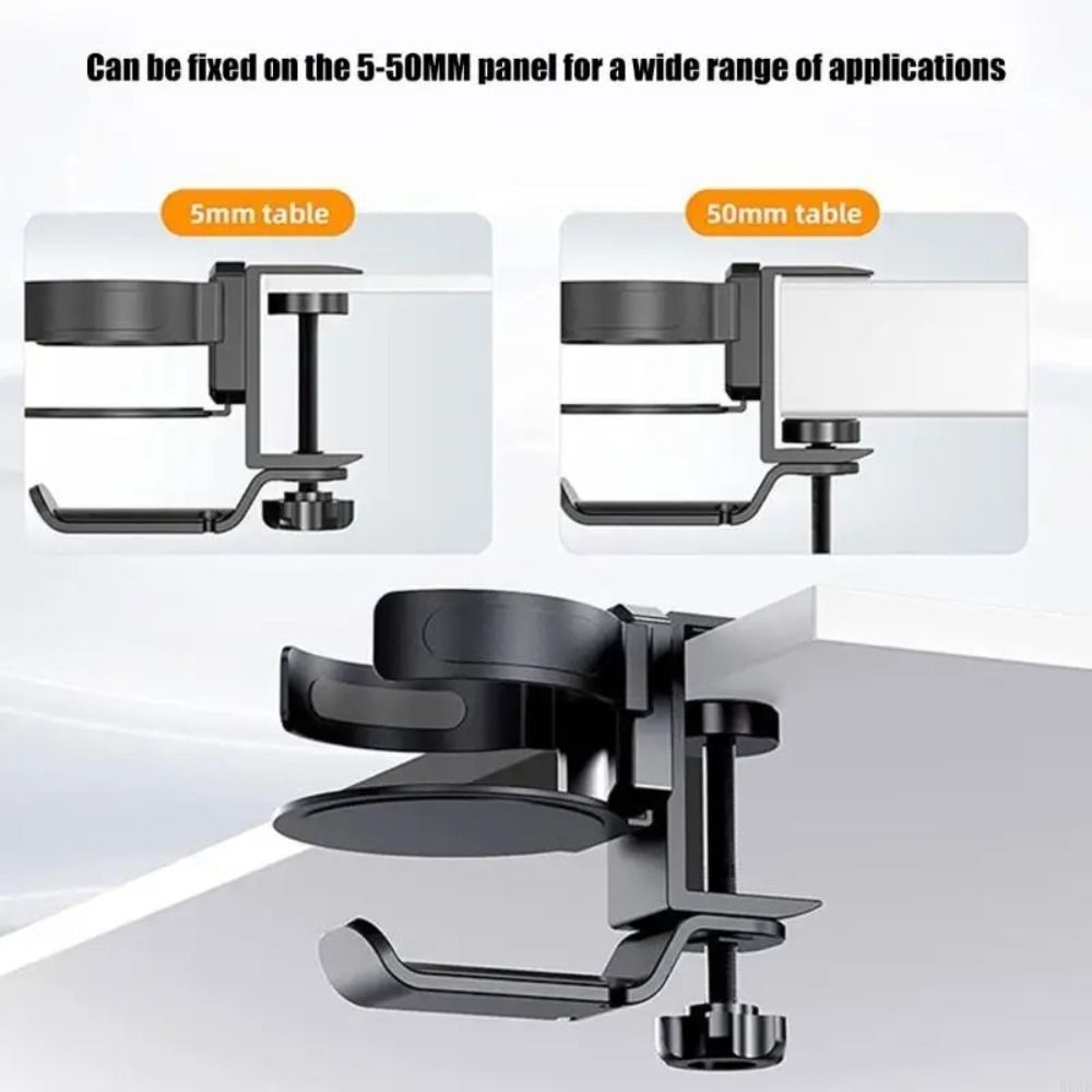 Desktop Mount Cup Headphone Stand Holder 2 In 1 Headset Bracket Hanger  for Gamers