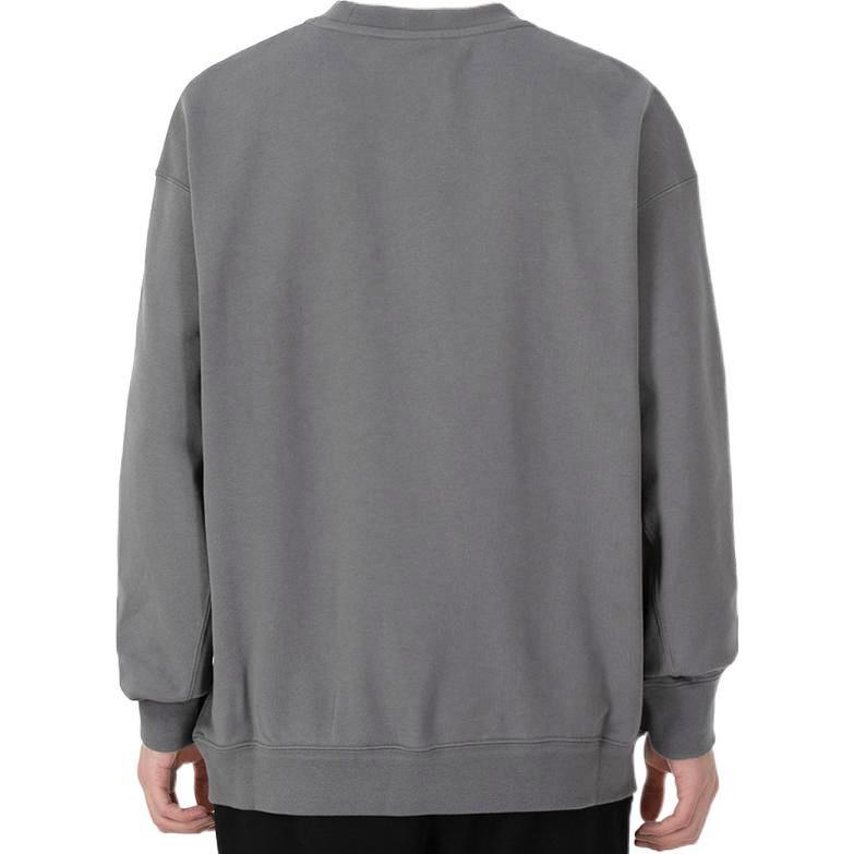 Men's Nike Logo Embroidered Loose Round Neck Gray DR7836-068