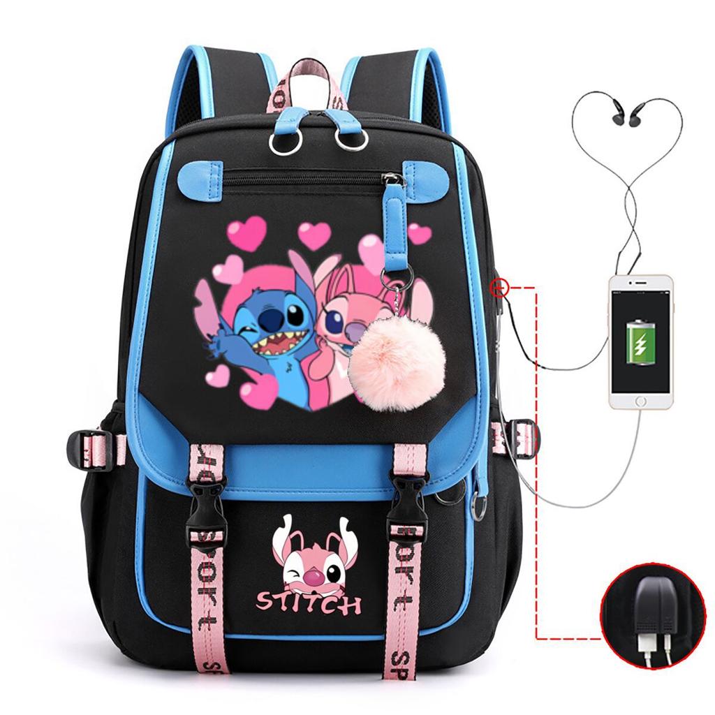 Surrounding Anime Korean Edition School Bag Campus Male And Female Students Multifunctional Usb Backpack