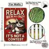 Funny Cat Metal Wall Art Retro Home Decor Sign 8x12 Inch