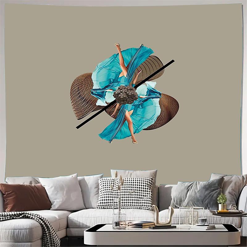 

Ocean Wave TapestryBlue Beach Wall HangingMeditation BackdropBoho Home DecorTribal ArtMystic DecorFestival VibesDream Catcher Wa 74x94cm(29x37in)