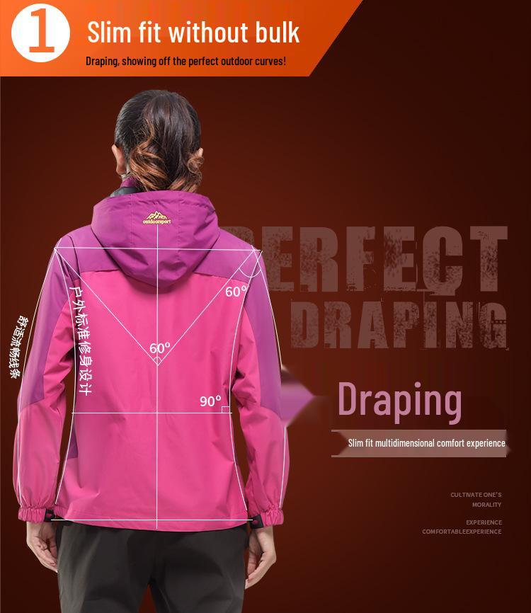 Spring Windproof & Waterproof Single Layer Jacket for Outdoor Sports - Men's & Women's Hiking Outerwear