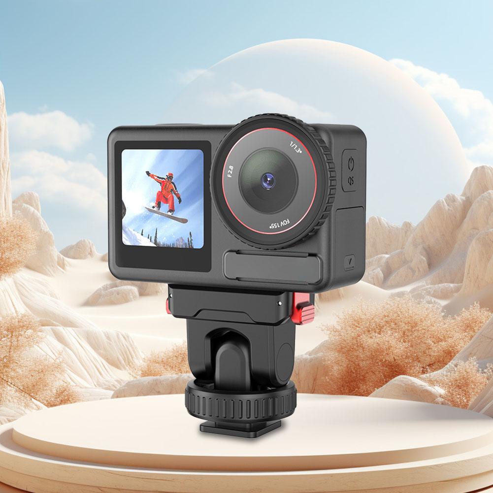 Magnetic Camera Extension Bracket with Cold Shoe Tripod Adapter 1/4 Inch Thread Hole for DJI OSMO Action 3 4 5 Pro Adapter