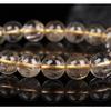 Natural Golden Rutilated Quartz Round Bead Bracelet - DIY Rutilated Quartz Beaded Jewelry