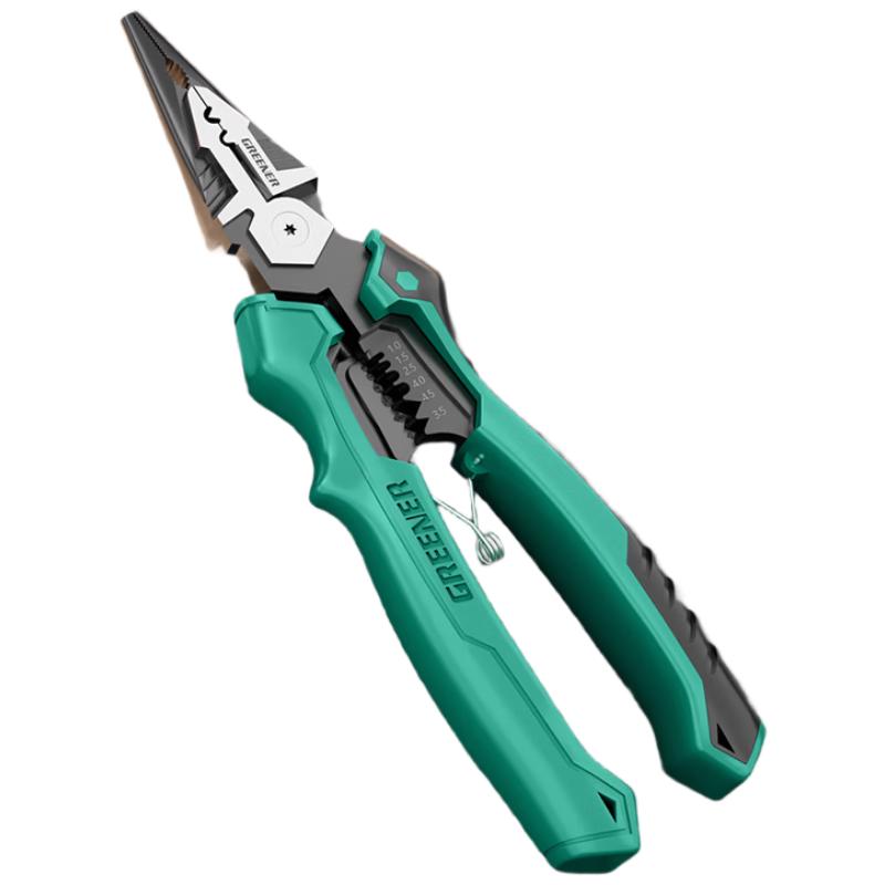 GREENER Industrial Grade Electrician s Pliers with Utility Knife