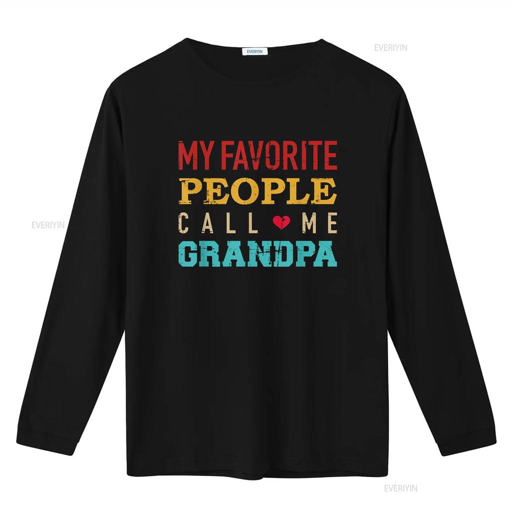 My favorite people call me grandpa T Shirt vintage Washed Comfortable fashion Versatile Slightly streetwear designer clothes
