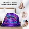 New Gaming Blanket for Boys Men, Gamer Gifts for Boys  Flannel Throw Blanket Gaming Decor for Boys Bedroom, Soft Fuzzy Blankets