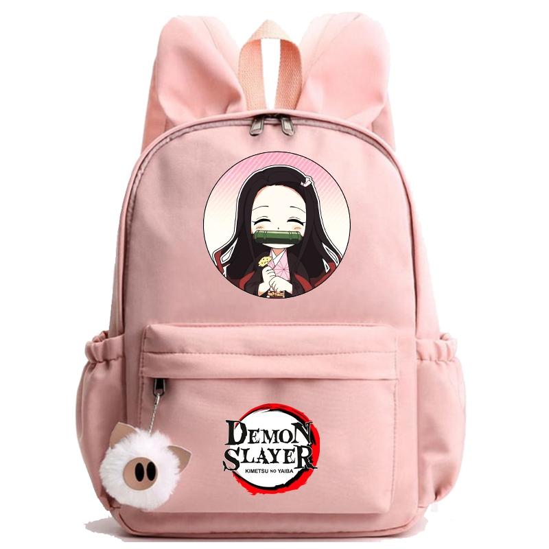 Anime Demon Slayer Backpack Teenager Girl Boy Backpack Schoolbag Back To School Bookbag Men Women Leisure Travel Bag Mochila