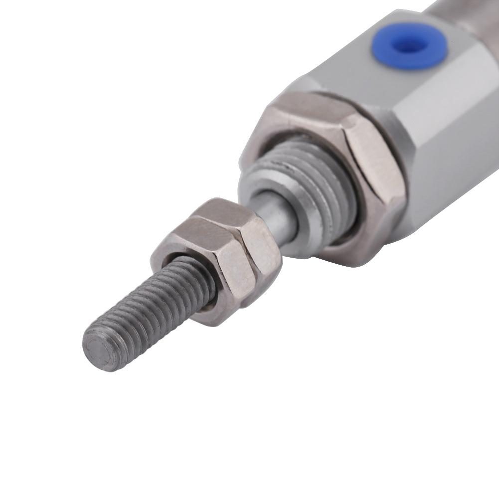1pc Mini Stainless Steel Dual Acting Stoke 15mm0.6inch Air Pneumatic Cylinder Max. 1Mpa