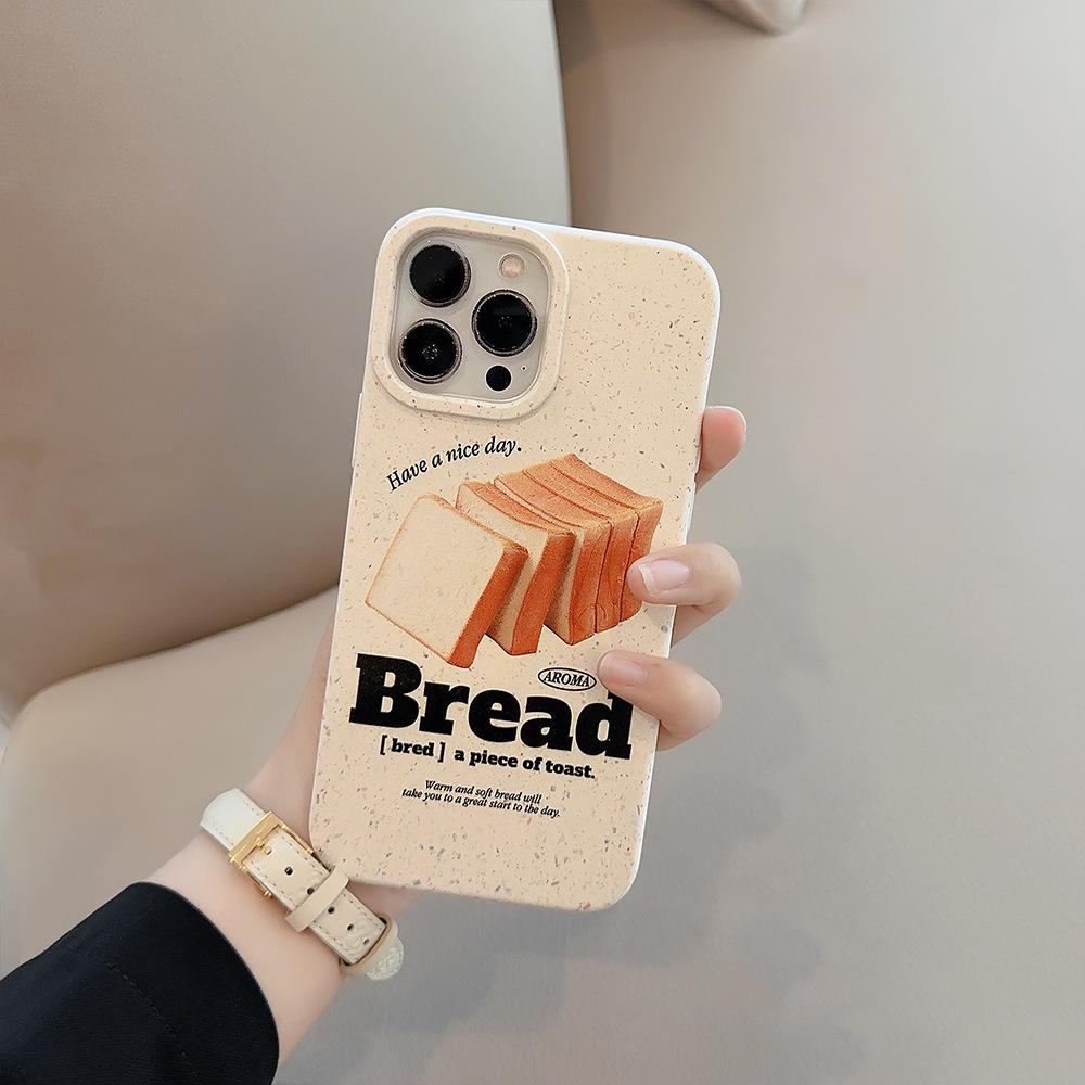 Toast Bread Suitable for 15ProMax IPhone Case IPhone 13 Niche Simple 16 Degradable