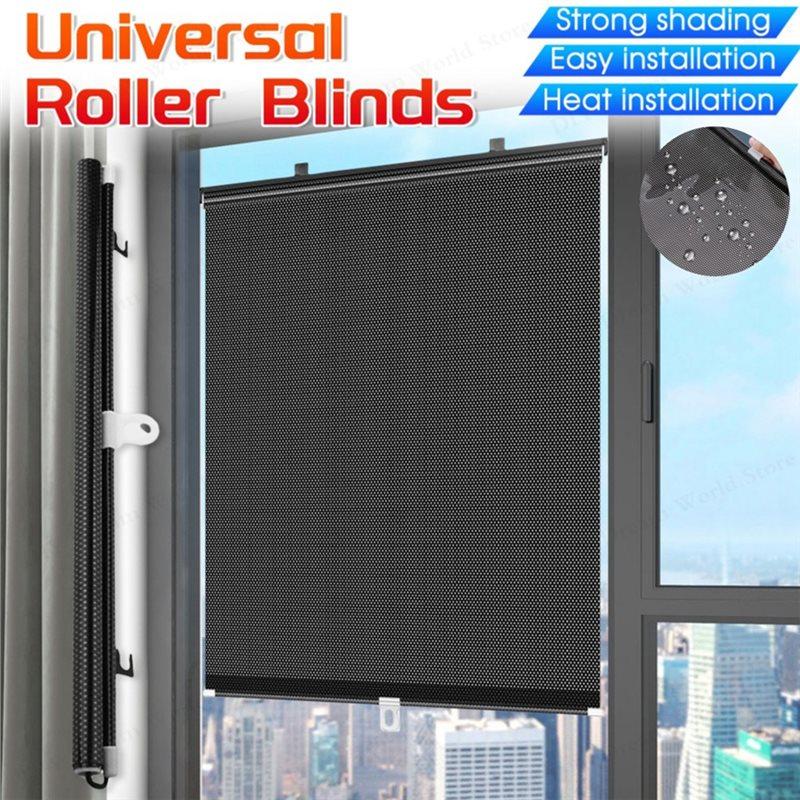 Premium-Universal Roller Blinds Blackout Curtain Punch-Free For Car Bedroom Kitchen Office Window Nail-Free Sun-Shading Curtain