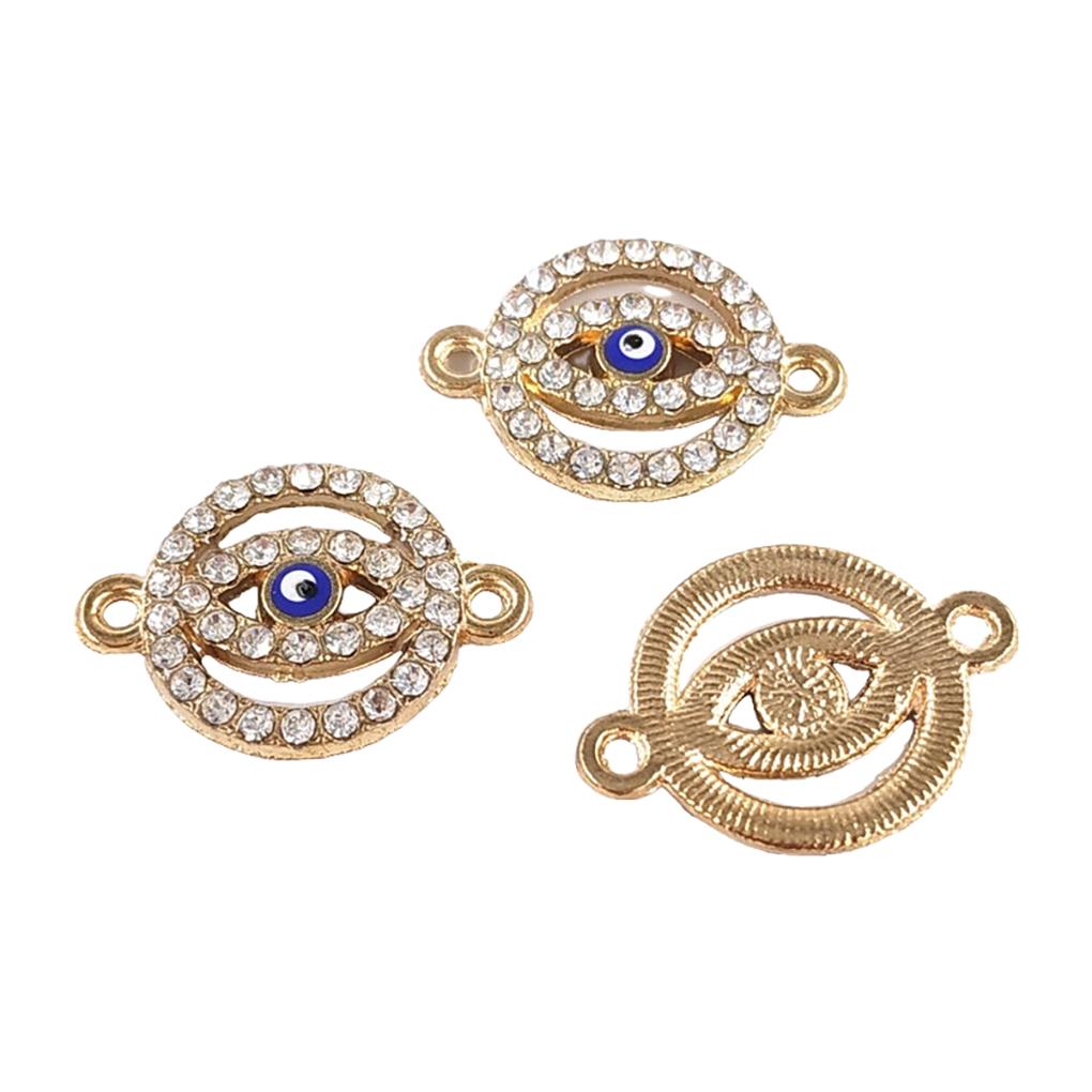 10 Pieces Eye Pendant Charm Round Hole Connector Handmade Mini Hanging Decor Women Keychain Jewelry Making Accessories