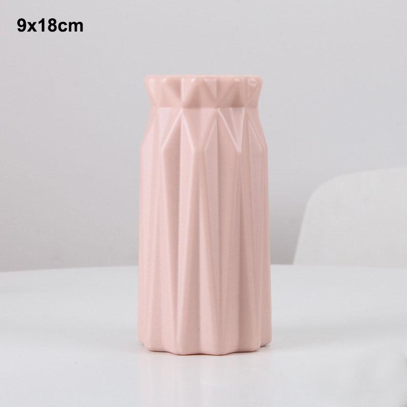 Plastic Flower Modern Vase Decoration Home Nordic Style Vase Imitation Ceramic Flower Pot Decoration Vases for Flowers