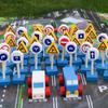 Children's Traffic Signs and Road Barrier Toy Set