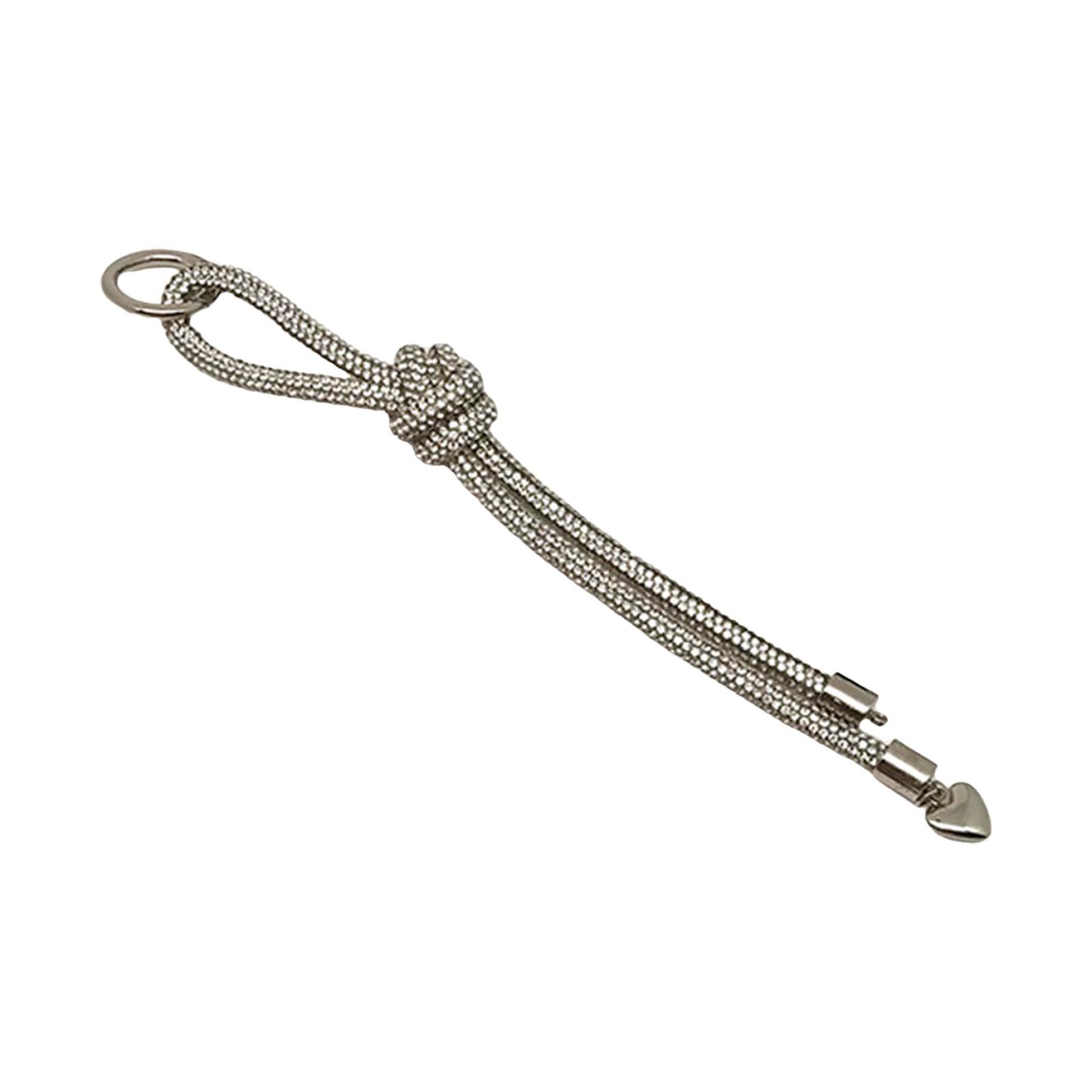 

Элегантный брелок с подвеской в виде сердца с бриллиантами, брелок с сердечком для телефона, брелок с бриллиантами для подарков женщинам серебряный