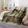 Peeking Cats  Print Flannel Blanket, High quality Comfortable for All Seasons, Home Decor, Warmth and Comfort
