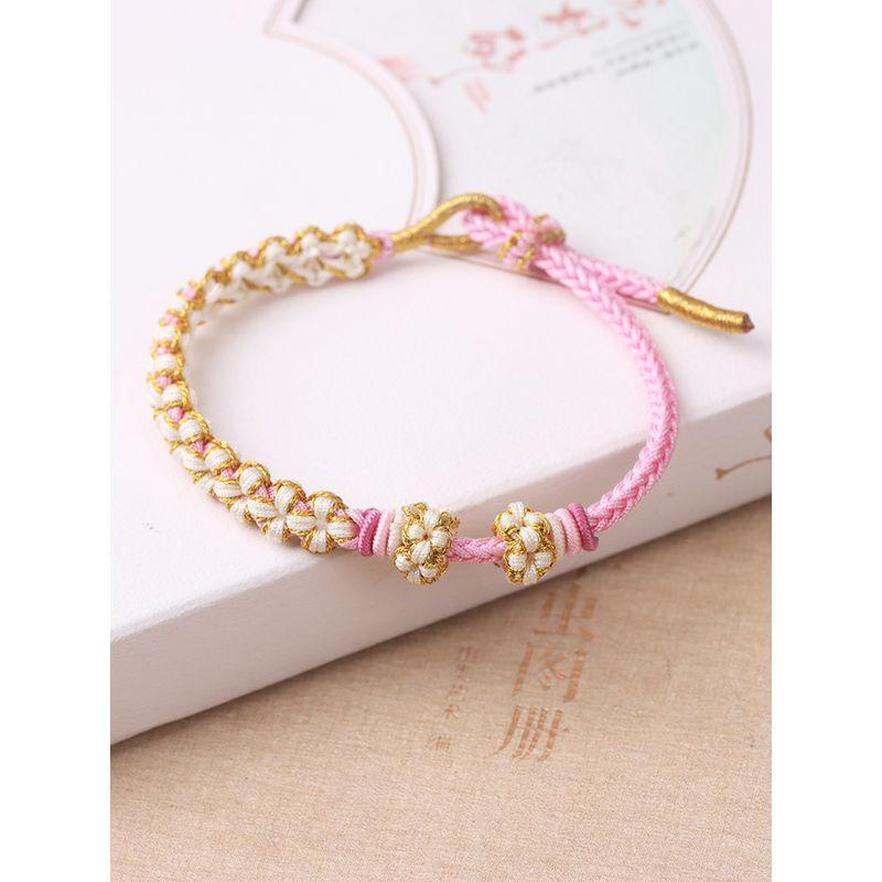 No Self-Woven Bracelet Tied Peace Buckle Lucky Beads Couple Red Rope Men's and Women's Birth Year Easiest for Match Carrying Strap Gift