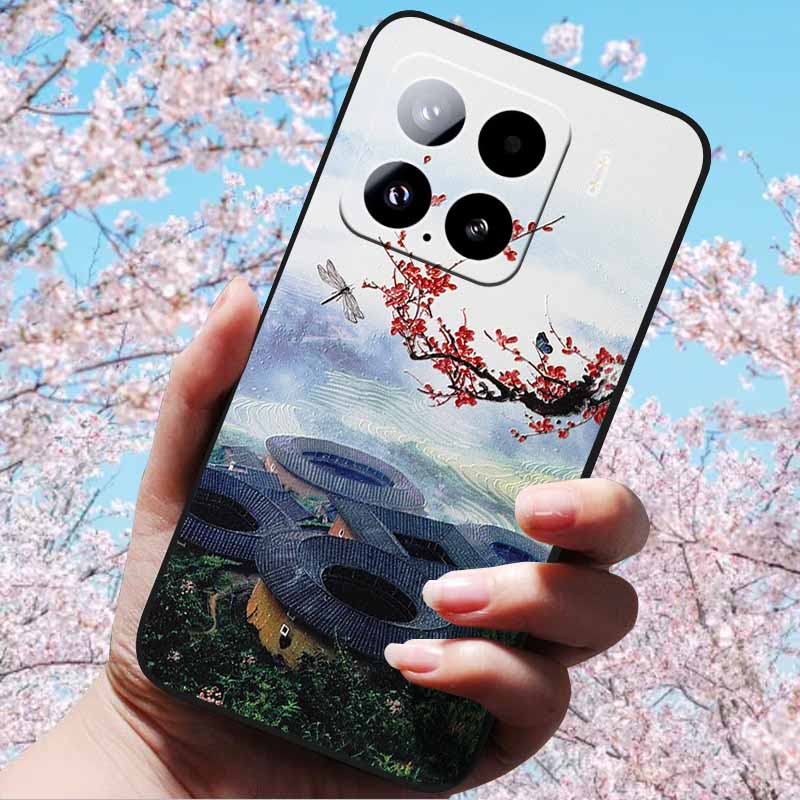 For Xiaomi 15 Pro 5G 6.73"Cases 3D Relief Soft Silicone Cover Retro Embossed for Xiaomi 15 5G Phone Mi 15pro 15 3D Soft TPU Case