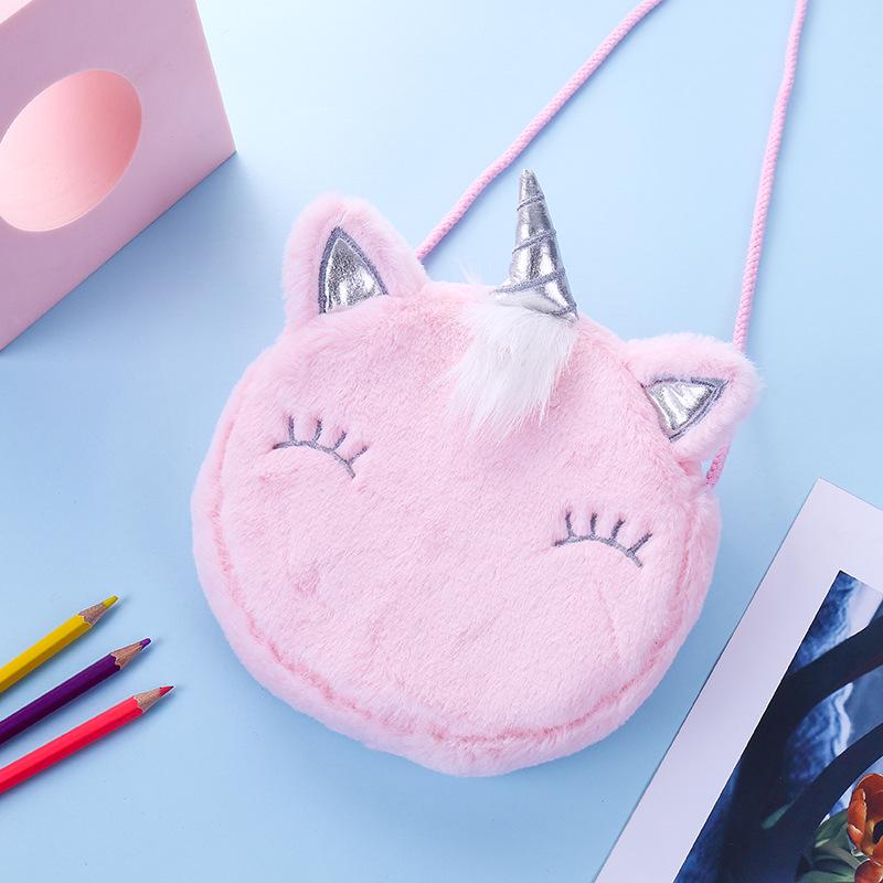 2020 Kids' Unicorn Crossbody Bag - Cute Cartoon with Colorful Hair