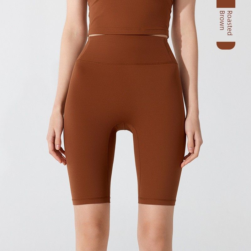 

Export Peach Hip Nude Feel Yoga Pants Cycling Outdoor Sports Butt-Lift Underwear Outwear Training Running Workout Cropped Pants Roasted Brown M
