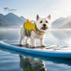 Lightweight Canine Float Coat Dog Life Jacket, High Buoyancy Pet Swim Vest with Chin Rest And Rescue Adjustable Water Safety Gear Handle, Jacket